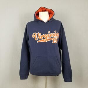 Virginia Cavaliers Hoodie Mens Medium Navy Orange NCAA College Pullover Fleece